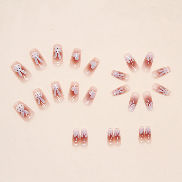 12 Sizes-24 Pcs Press On Nails R709