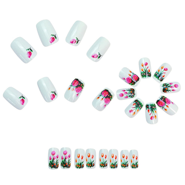 12 Sizes-24 Pcs Press On Nails Y1952
