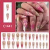 12 Sizes-24 Pcs Press On Nails C1441