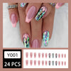 12 Sizes-24 Pcs Press On Nails Y001