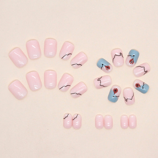 12 Sizes-24 Pcs Press On Nails W1010