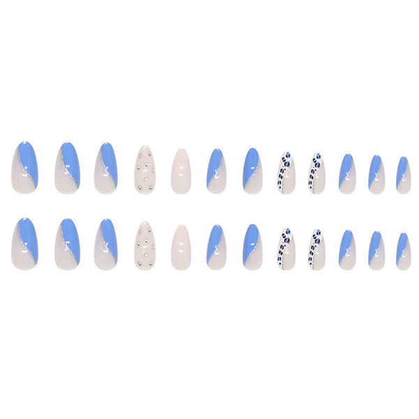 12 Sizes-24 Pcs Press On Nails Z614
