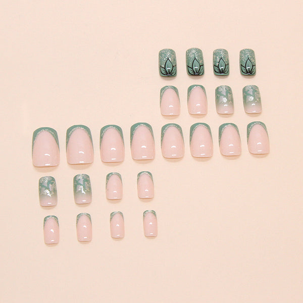 12 Sizes-24 Pcs Press On Nails W1795