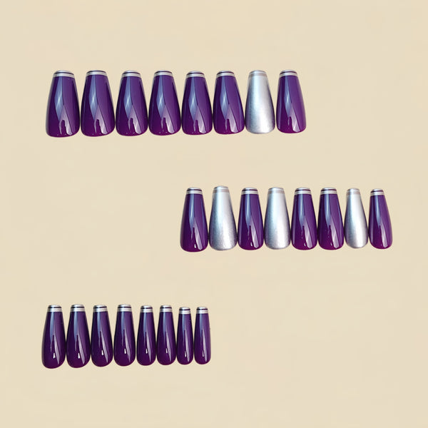 12 Sizes-24 Pcs Press On Nails Y1986