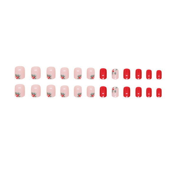 12 Sizes-24 Pcs Press On Nails W1494