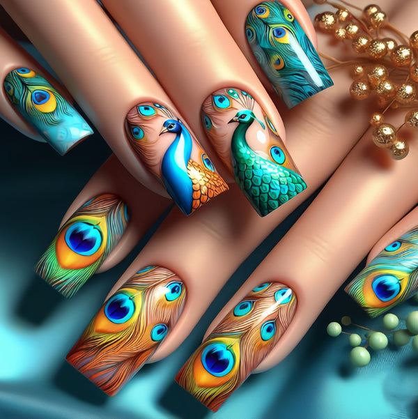 12 Sizes-24 Pcs Press On Nails Y435
