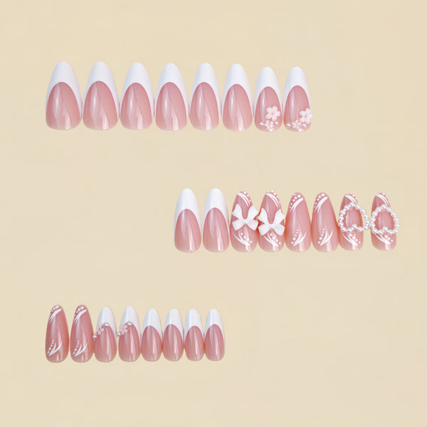 12 Sizes-24 Pcs Press On Nails Y1476