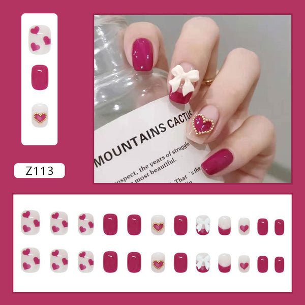 12 Sizes-24 Pcs Press On Nails Z082