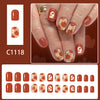 12 Sizes-24 Pcs Press On Nails C1118