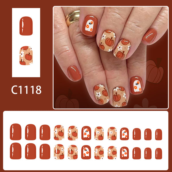 12 Sizes-24 Pcs Press On Nails C1118