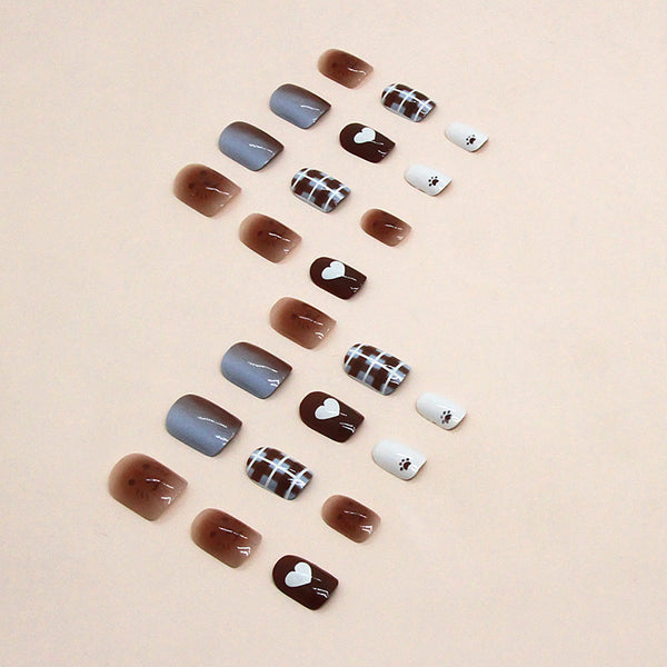 12 Sizes-24 Pcs Press On Nails R821