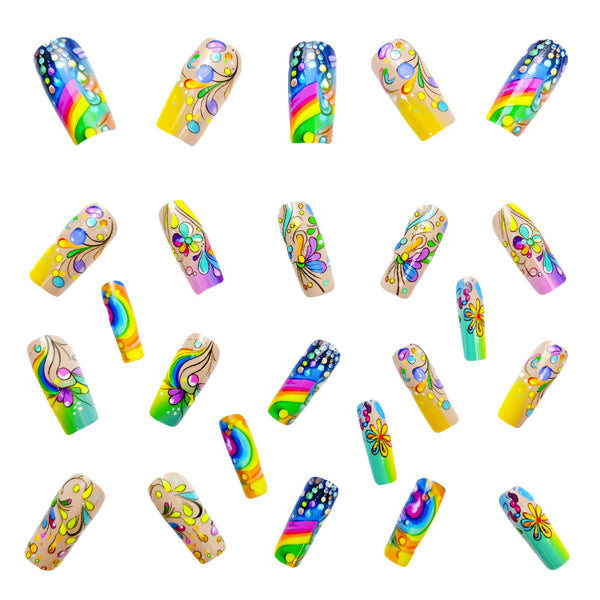 12 Sizes-24 PcsPress On Nails Y515