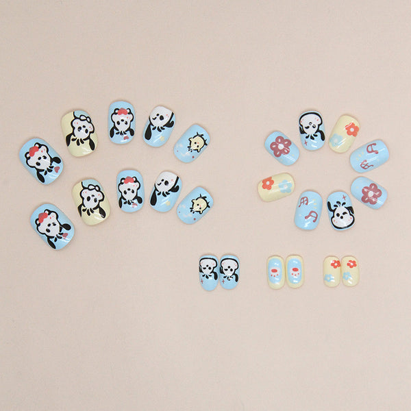 12 Sizes-24 Pcs Press On Nails K009