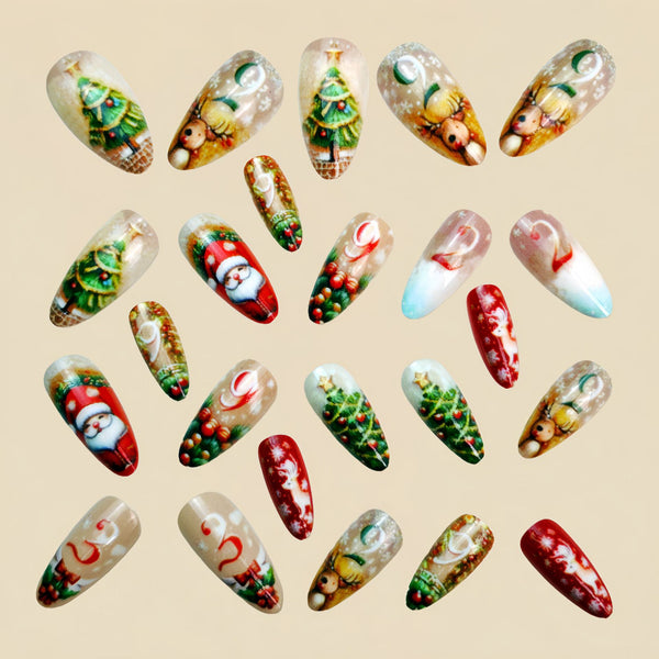 12 Sizes-24 Pcs Press On Nails Y1251