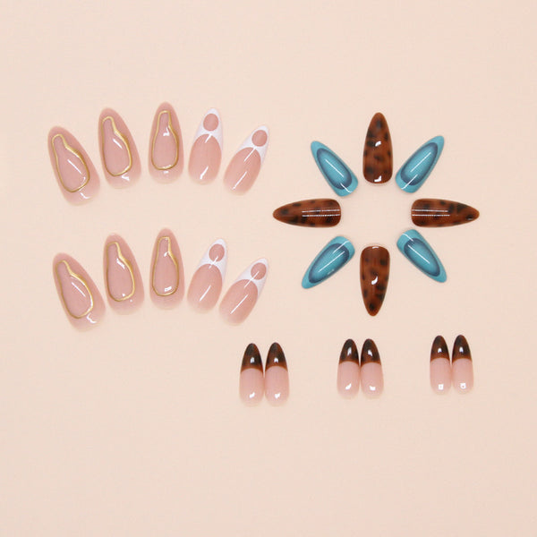 12 Sizes-24 Pcs Press On Nails W1734