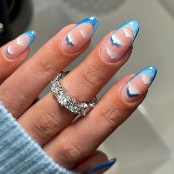 12 Sizes-24 Pcs Press On Nails W1554