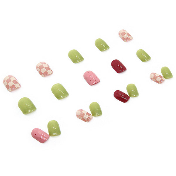 12 Sizes-24 Pcs Press On Nails R448