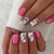 12 Sizes-24 Pcs Press On Nails Y104
