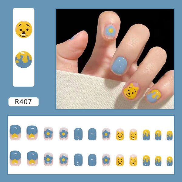 12 Sizes-24 Pcs Press On Nails R402