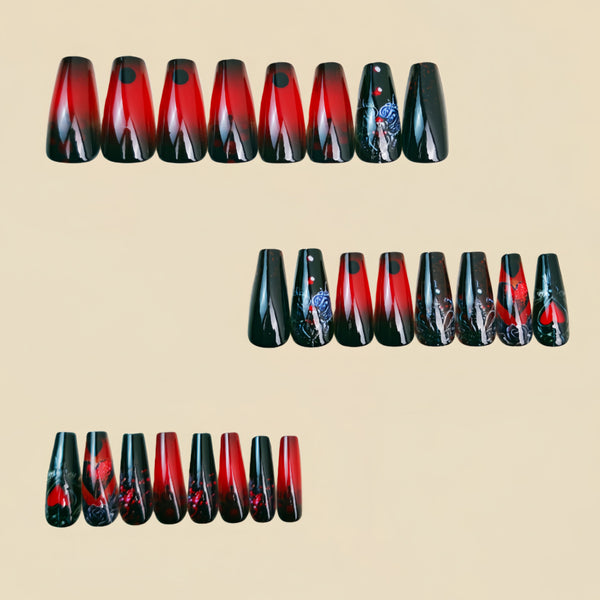 12 Sizes-24 Pcs Press On Nails Y1748