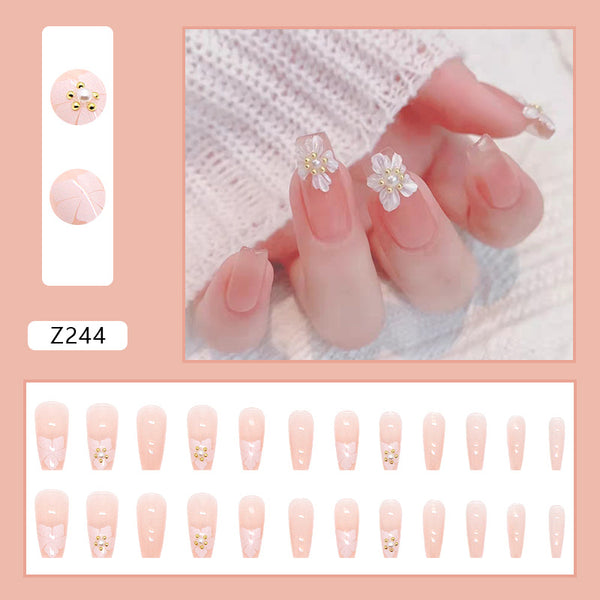 12 Sizes-24 Pcs Press On Nails Z243