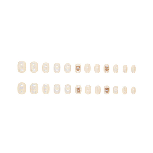 12 Sizes-24 Pcs Press On Nails K020