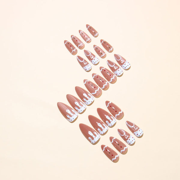 12 Sizes-24 Pcs Press On Nails LC1251