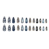12 Sizes-24 Pcs Press On Nails Z1110