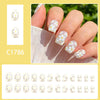 12 Sizes-24 Pcs Press On Nails C1786