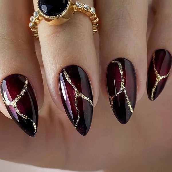 12 Sizes-24 Pcs Press On Nails W524