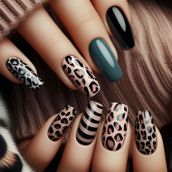 12 Sizes-24 Pcs Press On Nails Y1754