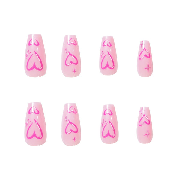 12 Sizes-24 Pcs Press On Nails JP1343