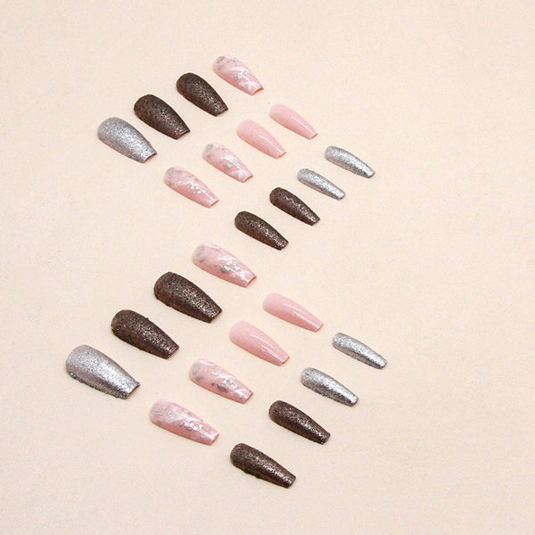 12 Sizes-24 Pcs Press On Nails W456