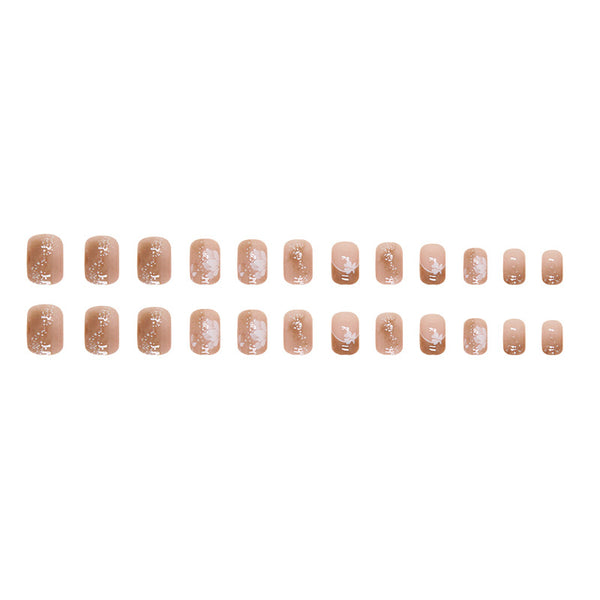 12 Sizes-24 Pcs Press On Nails R833