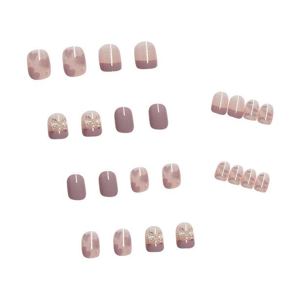 12 Sizes-24 Pcs Press On Nails Z088