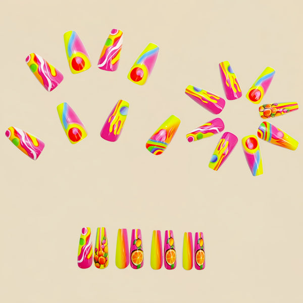 12 Sizes-24 Pcs Press On Nails Y974
