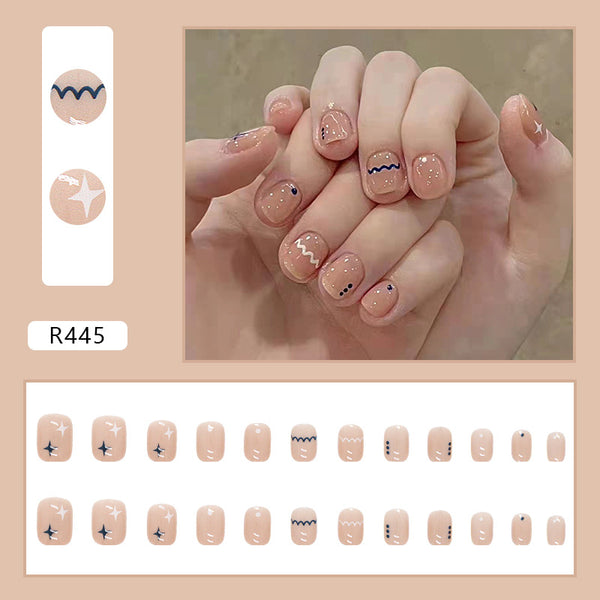 12 Sizes-24 Pcs Press On Nails R441