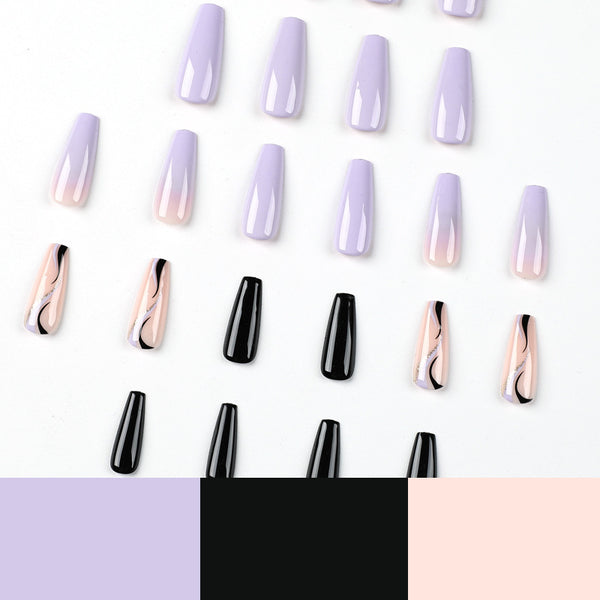 12 Sizes-24 Pcs Press On Nails JP2012