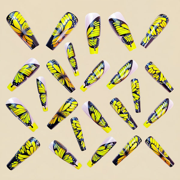 12 Sizes-24 Pcs Press On Nails Y755