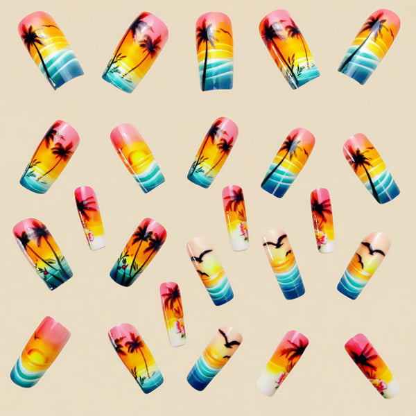 12 Sizes-24 Pcs Press On Nails Y560