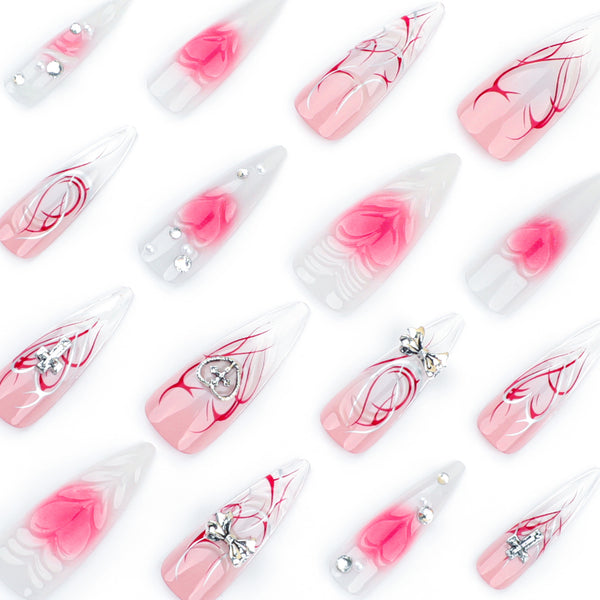 12 Sizes-24 Pcs Press On Nails JP3512