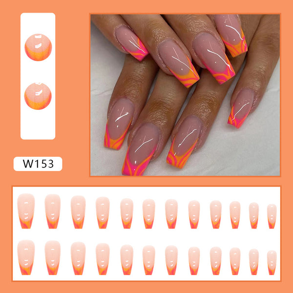 12 Sizes-24 Pcs Press On Nails W125