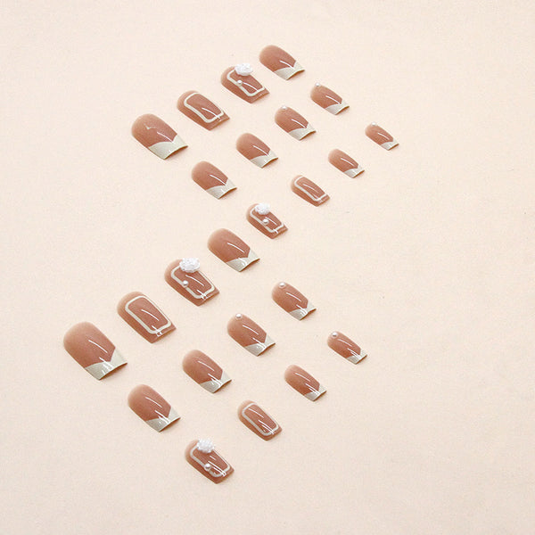12 Sizes-24 Pcs Press On Nails Z585
