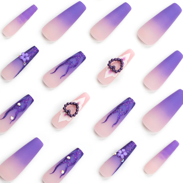 12 Sizes-24 Pcs Press On Nails JP2867