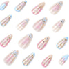 12 Sizes-24 Pcs Press On Nails JP3918