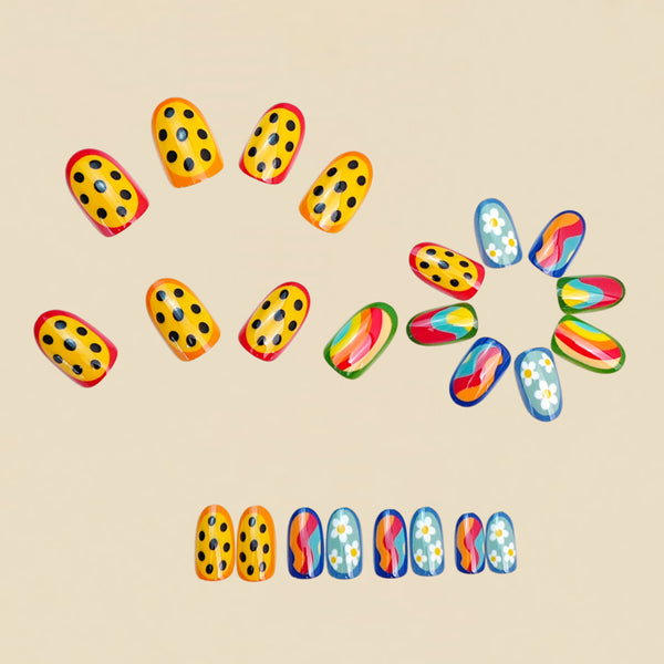 12 Sizes-24 Pcs Press On Nails Y2025