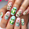 12 Sizes-24 Pcs Press On Nails Y1932