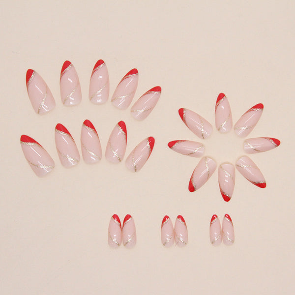 12 Sizes-24 Pcs Press On Nails W608