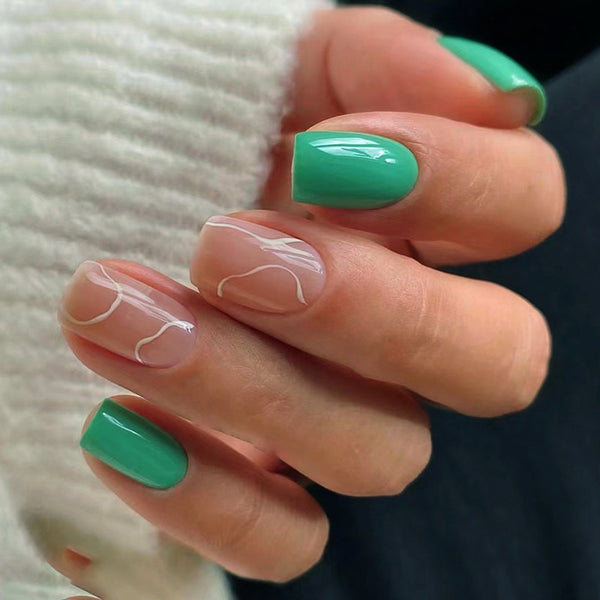 12 Sizes-24 Pcs Press On Nails W616