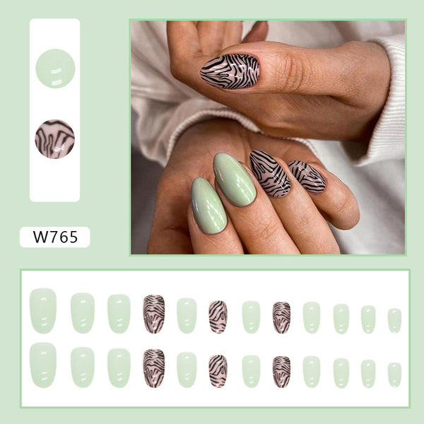 12 Sizes-24 Pcs Press On Nails W765